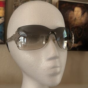 Fred Lunettes Pearls Platinum Luxury Sunglasses‎ Gray Gradient Lenses